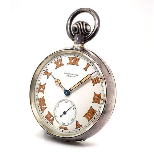 Zenith 
Schweres Ankerchronometer mit Holzschatulle





Werknr. 1607782, Cal. 2&hellip;
