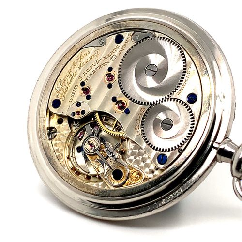 Lange & Söhne An extremely rare, thin Glashuette platinum pocket watch, so calle&hellip;
