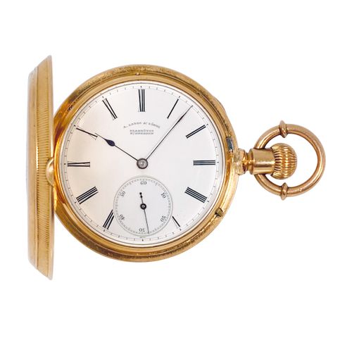 Lange & Söhne A heavy Glashuette gold hunting case pocket watch - manufactured i&hellip;