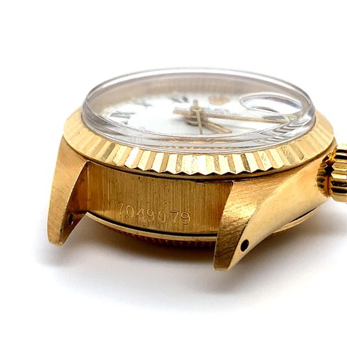 Rolex Charmante Damenarmbanduhr mit Datum und seltenem "Buckley" Zifferblatt - m&hellip;
