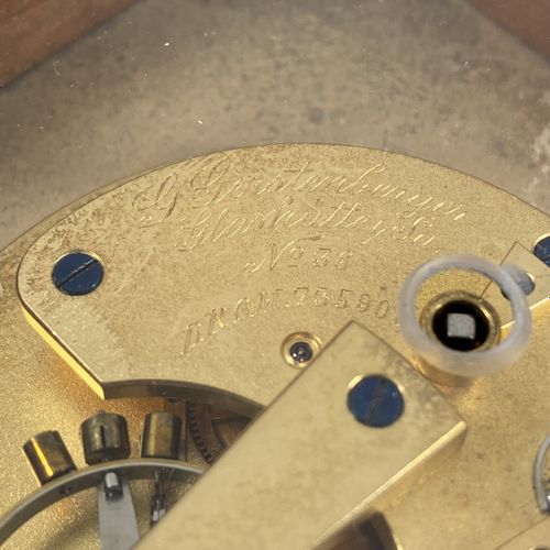 Gustav Gerstenberger (*) Interessante cronometro da tavolo Glashütte con scappam&hellip;