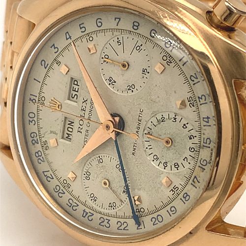 Rolex An important vintage chronograph wristwatch with triple calendar

Ref. 603&hellip;