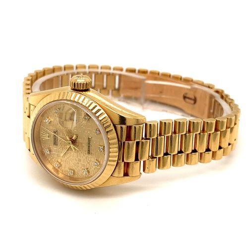 Rolex Elegante reloj de pulsera de señora engastado con diamantes, con segundero&hellip;