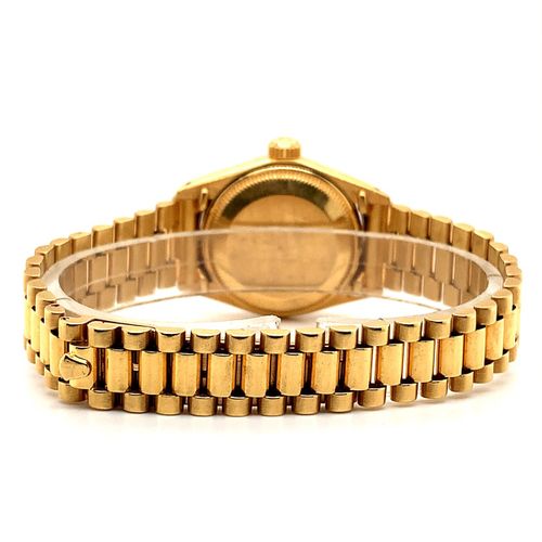 Rolex Charmante montre-bracelet pour dame avec date et rare cadran "Buckley" - a&hellip;