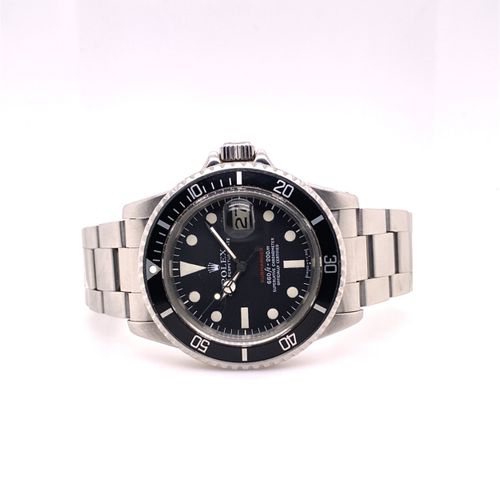 Rolex Codiciado reloj de pulsera de buceo de época con fecha y letras rojas Subm&hellip;