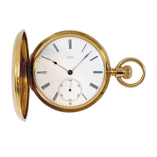 Lange & Söhne An early Glashuette hunting case pocket watch - manufactured in qu&hellip;