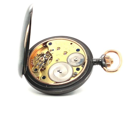 Lange & Söhne (*) An extremely rare Glashuette hunting case pocket watch in blac&hellip;