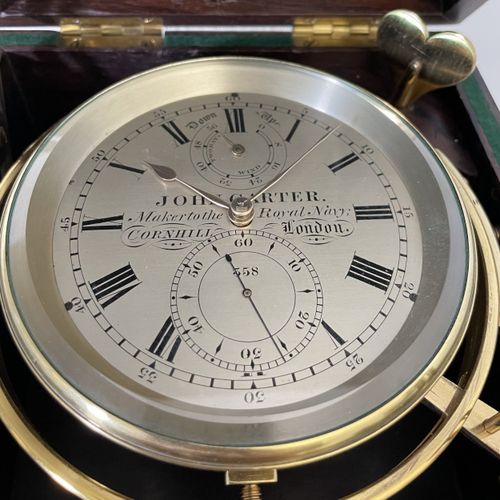John Carter A collection of a ship's chronometer and 3 deck watches A small Lond&hellip;