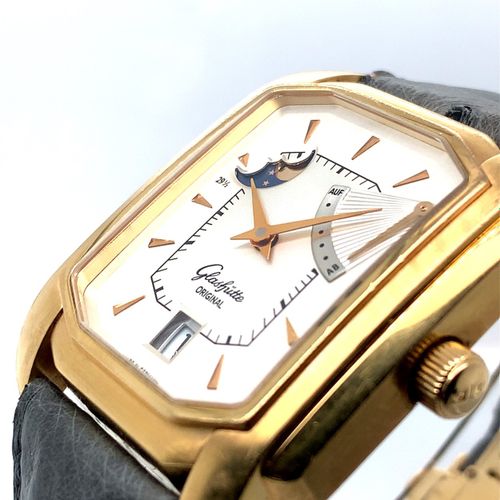 Glashütte Original Pesado y atractivo reloj de pulsera con indicador de reserva &hellip;