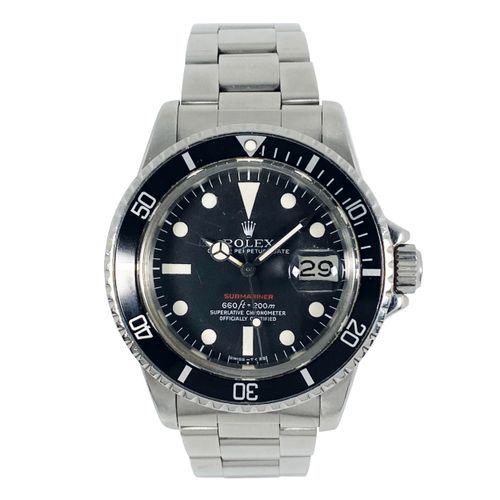 Rolex Codiciado reloj de pulsera de buceo de época con fecha y letras rojas Subm&hellip;