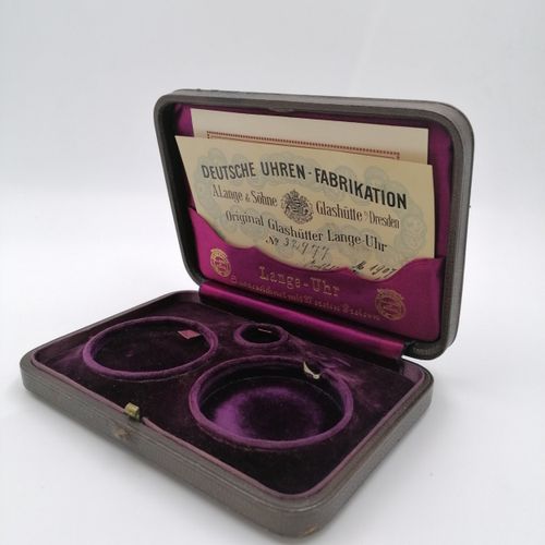 Lange&Söhne (*) 重型格拉苏蒂Savonnette，带三问功能，质量为1A，1894年以1393马克的价格出售--带原装盒子和原装证书

Werk&hellip;