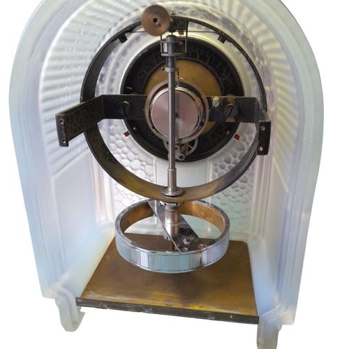 Brevets J. L. Reutter / René Fontayne 精美且极具装饰性的台钟，采用J. L. Reutter的专利，采用晚期新艺术派的玻璃&hellip;