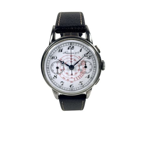 Hausmann & Co. A collection of 2 vintage pilot's wrist chronographs A rare vinta&hellip;