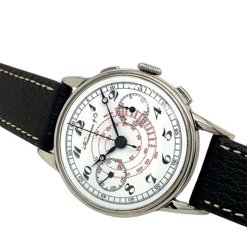 Hausmann & Co. A collection of 2 vintage pilot's wrist chronographs A rare vinta&hellip;