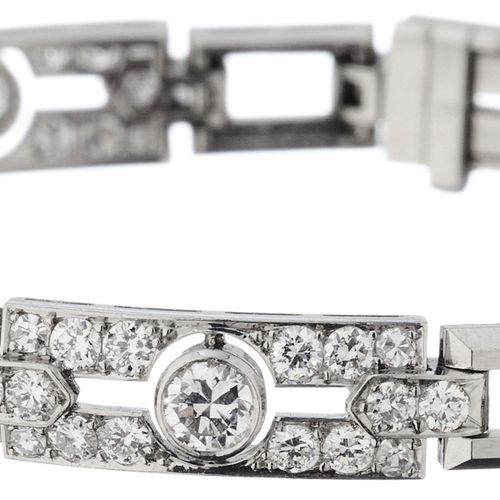 Null Diamond bracelet. Platinum 950. 91 brilliant-cut diamonds (transitional cut&hellip;
