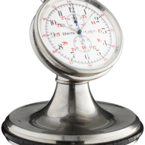 Null Horloge de table Zenith. Le Locle, vers 1930. Rare horloge de table à chron&hellip;