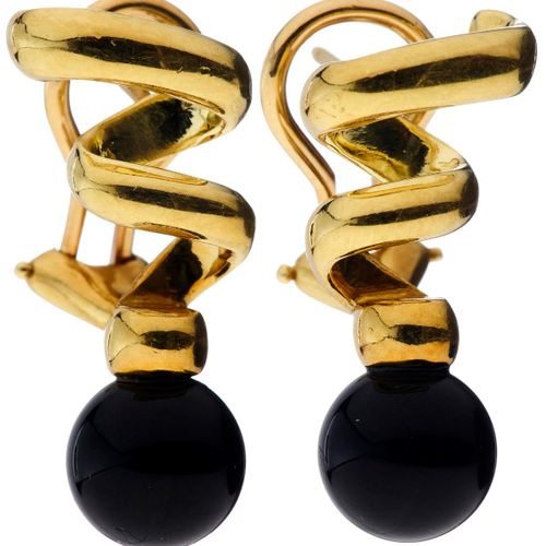 Null Boucles d'oreilles "Tiffany". Or jaune 750, estampillé "Tiffany". 2 boules &hellip;