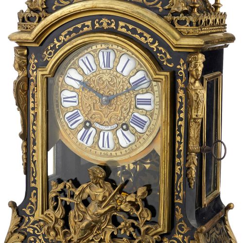 Null Boulle-Pendule Raingo Frères Paris. Style Louis XIV. Bois laqué avec incrus&hellip;