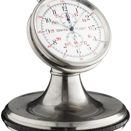 Null Horloge de table Zenith. Le Locle, vers 1930. Rare horloge de table à chron&hellip;