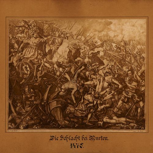 Null Disteli Martin 19. Jh. Abgebildet sind die Schlachten von Morgarten (1315),&hellip;