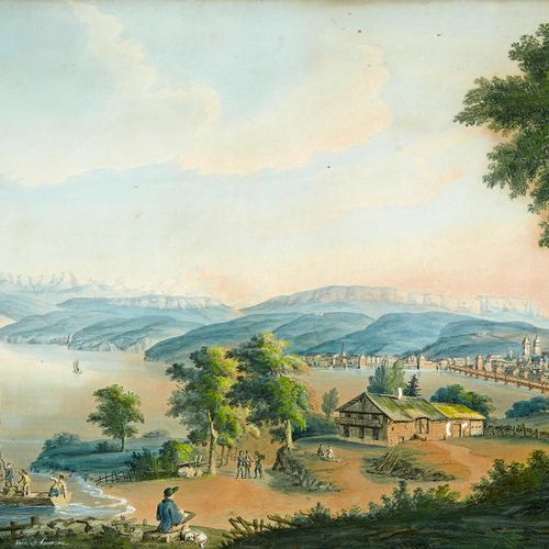 Null Keller Hans Heinrich 19° secolo "Vue de Lucerne" e "Vue de Berne". Entrambi&hellip;