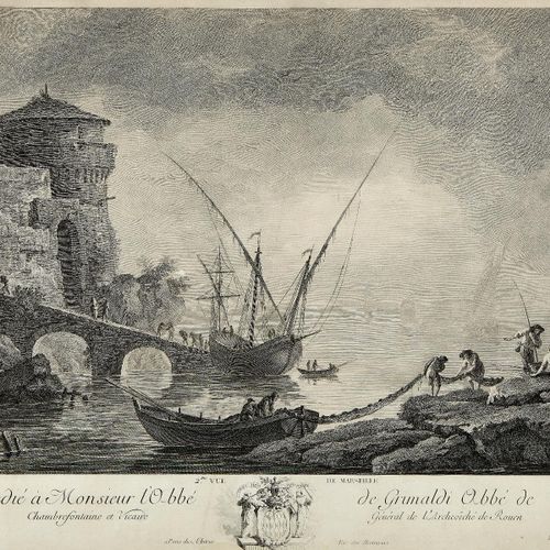 Null Vernet Claude Joseph 1776, "1ère Vue de Marseille" 和 "2me Vue de Marseille"&hellip;
