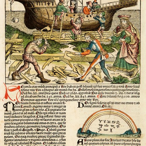 Null Schedel Hartmann fine del XV secolo "Secunda etas mudi Foliu XI" e "Tercia &hellip;