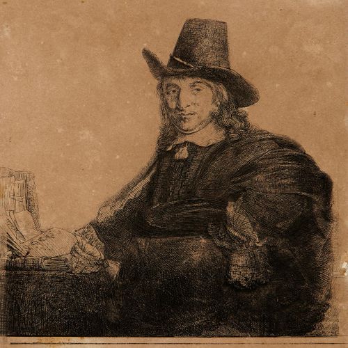 Null van Rijn Rembrandt Harmenszoon 在版画右下方签名。纸张变色，左下方缺失。装在大约1750年意大利巴洛克风格的漂亮画框里。&hellip;