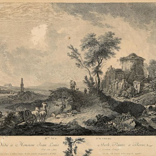 Null 勃兰特-海因里希-卡尔 约1765年。"Ière Vûe d'Autriche "和 "IIème Vûe d'Autriche"。由阿德里安-辛格（&hellip;