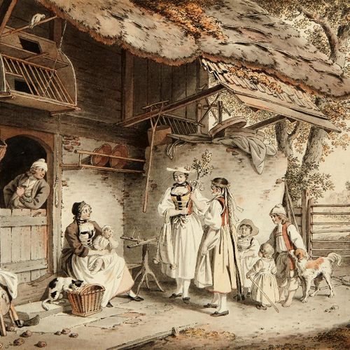 Null 弗罗伊登贝格-西格蒙德 18世纪末，"La Petite Fête Imprevûe"、"La Balanceuse "和 "Les Chanteus&hellip;
