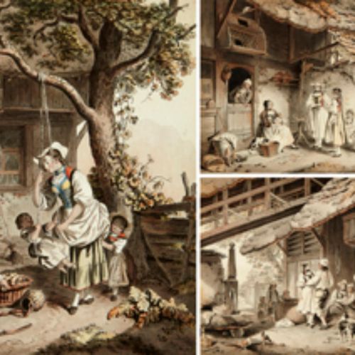 Null Freudenberger Sigmund fin 18e s. "La Petite Fête Imprevûe", "La Balanceuse"&hellip;