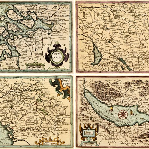 Null Mercator Gerhard Vers 1600. "Lacus Lemanus", "Zeelandia", "Burgundia Comita&hellip;