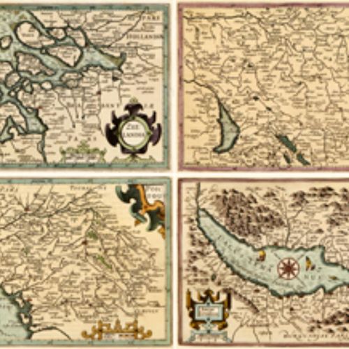Null Mercator Gerhard intorno al 1600. "Lacus Lemanus", "Zeelandia", "Burgundia &hellip;