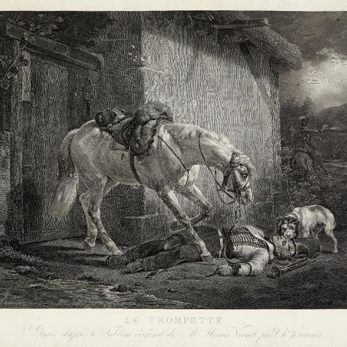 Null Vernet Horace 1a metà del 19° secolo Incisione di Narcisse Lecomte (1794 - &hellip;