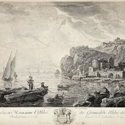 Null Vernet Claude Joseph 1776, "1ère Vue de Marseille" y "2me Vue de Marseille"&hellip;