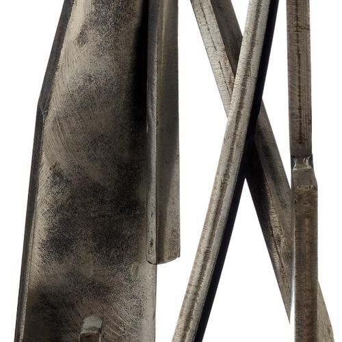 Null Monogrammed by J. P. Monogrammed. Dated 1978. Height: 35cm. Iron sculpture