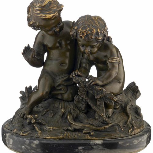 Null Boucher Alfred. Signed. Mounted on stone base. Depth: 12cm Width: 20cm Heig&hellip;