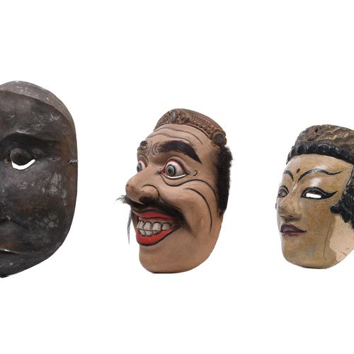 Bali, two wayang topeng masks and Java a wayang topeng mask. Bali, two wayang to&hellip;