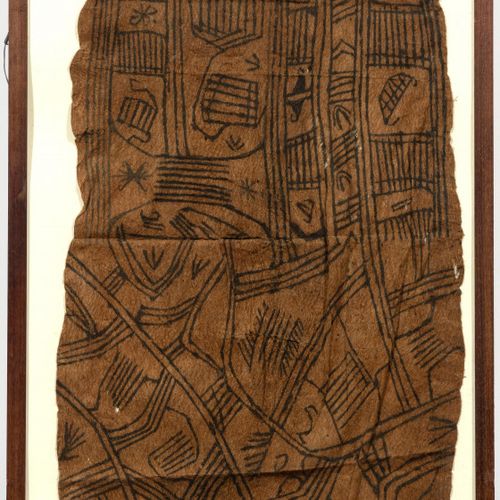 D.R. Congo, Ituri, two bark cloth paintings. R.D. Congo, Ituri, deux peintures s&hellip;