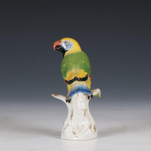 Duitsland, porseleinen model van een papegaai, 19e eeuw, Allemagne, modèle de pe&hellip;