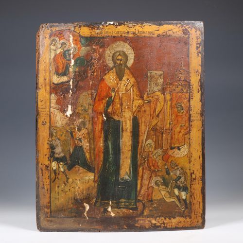 Rusland, ikoon, heilige Basilius, 19e eeuw Russland, Ikone, Heiliger Basilius, 1&hellip;