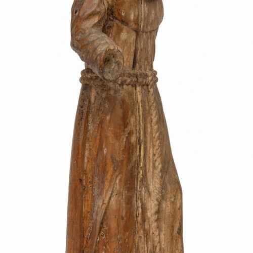 Frankrijk/Italië, gestoken beukenhouten sculptuur van Franciscaner monnik, 18e e&hellip;