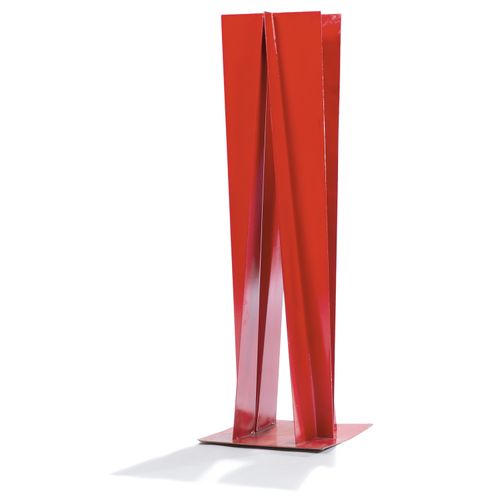 Null FRANZ WEISSMANN (1911-2005)
Sculpture en métal laqué rouge présentant quatr&hellip;