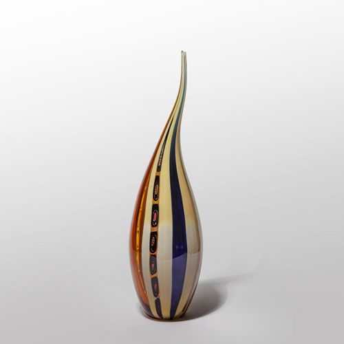 CELOTTO AFRO AFRO CELOTTO Vase en verre avec des cannes multicolores juxtaposées&hellip;