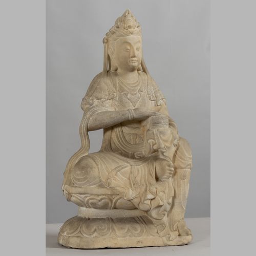 Guanin, scultura in marmo, fine dinastia Cing, Guanin, sculpture en marbre, fin &hellip;