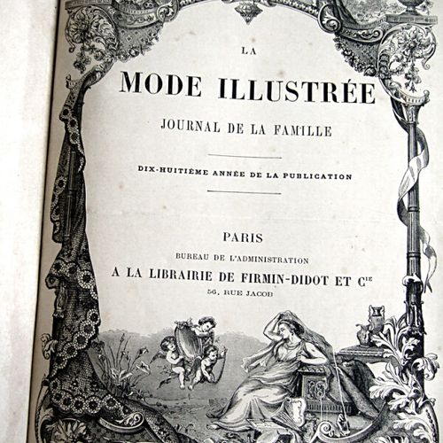 * 99.[模式]。La Mode illustrée.巴黎，Firmin Didot，1877 1885。8卷，半红底。 
装订有磨损，有狐臭，有几个松动的签&hellip;