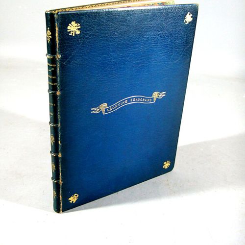 * 55.FOURCAUD（路易 德）。莱昂蒂娜 博格朗。巴黎，P. Ollendorff, 1881。8开本，72页，蓝色摩洛哥文，书脊上有镀金飞鸟，板角有镀&hellip;