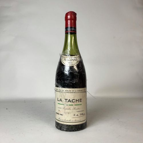 1 bouteille LA TACHE 1961 Grand Cru Domaine de la Romanée Conti (niveau 6cm, éti&hellip;