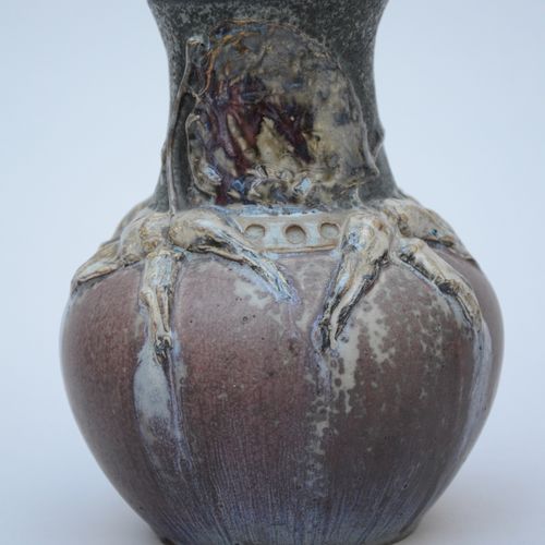 Null Henri-Léon Charles Robalbhen: vase Art Nouveau en grès (h17cm)