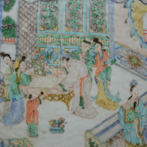 Null Une paire de grands vases Canton famille verte en porcelaine de Chine, 19iè&hellip;